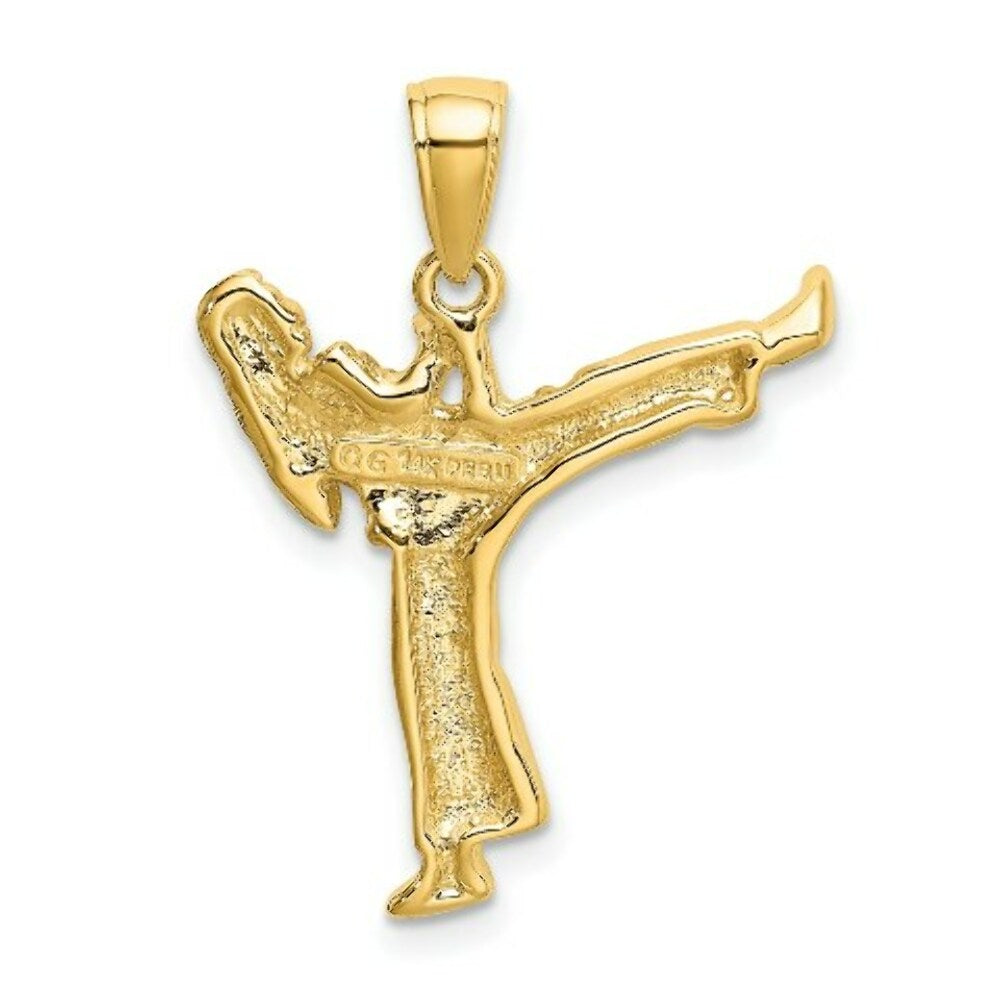 14K Yellow Gold Girl Karate Charm