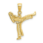 Load image into Gallery viewer, 14K Yellow Gold Girl Karate Charm
