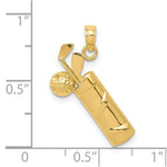 Load image into Gallery viewer, 14K Yellow Gold Diamond-cut Golf Bag Charm
