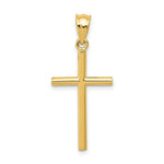 Load image into Gallery viewer, 14K Yellow Gold Cross Pendant 25mm length
