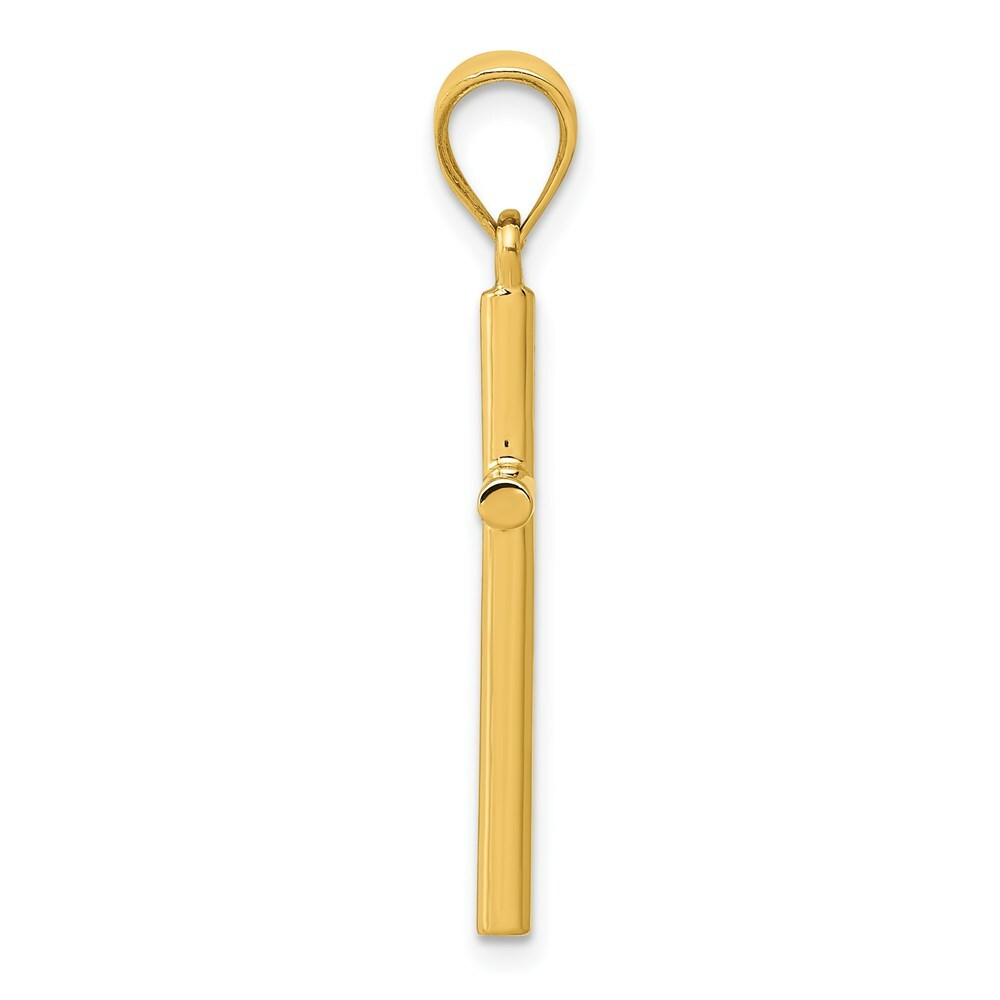 14K Yellow Gold Cross Pendant 25mm length