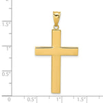 Load image into Gallery viewer, 14K Yellow Gold Hollow Cross Pendant 33mm length
