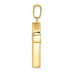 Load image into Gallery viewer, 14K Yellow Gold Hollow Cross Pendant 26mm length
