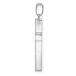 Load image into Gallery viewer, 14K White Gold Polished Hollow Cross Pendant 33mm length
