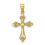 Load image into Gallery viewer, 14K Yellow Gold Mini Budded Cross Pendant
