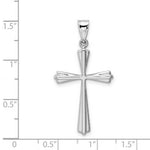 Load image into Gallery viewer, 14K White Gold Polished Cross Pendant 30mm length
