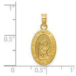 Load image into Gallery viewer, 14K Yellow Gold Saint Christopher Medal Pendant 11mm width
