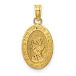 Load image into Gallery viewer, 14K Yellow Gold Saint Christopher Medal Pendant 11mm width
