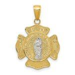 Load image into Gallery viewer, 14K Two-tone Gold Saint Florian Medal Pendant
