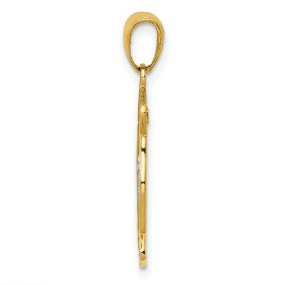14K Two-tone Gold Saint Florian Medal Pendant