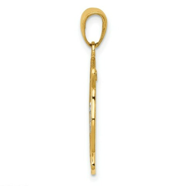 14K Two-tone Gold Saint Florian Medal Pendant