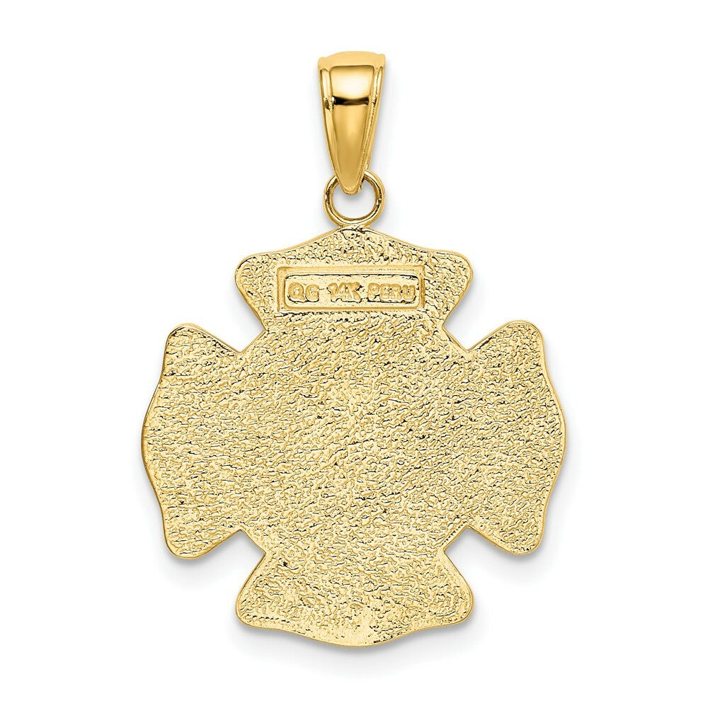 14K Two-tone Gold Saint Florian Medal Pendant