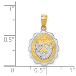Load image into Gallery viewer, 14K Yellow Gold Yellow &amp; White Gold w/Rhodium Baptism Pendant
