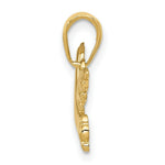 Load image into Gallery viewer, 14K Yellow Gold Polished &amp; Diamond-cut Dove Charm
