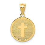 Load image into Gallery viewer, 14K Yellow Gold Reversible Cross &amp; God Bless Charm
