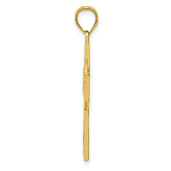 14K Yellow Gold Irish Cross Pendant