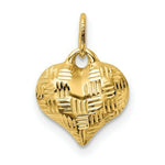 Load image into Gallery viewer, 14K Yellow Gold Textured Puff Heart Pendant
