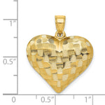 Load image into Gallery viewer, 14K Yellow Gold Textured Puff Heart Pendant
