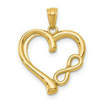 Load image into Gallery viewer, 14K Yellow Gold Polished Infinity Heart Pendant
