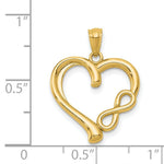 Load image into Gallery viewer, 14K Yellow Gold Polished Infinity Heart Pendant
