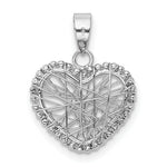 Load image into Gallery viewer, 14K White Gold Open Wire Heart Pendant
