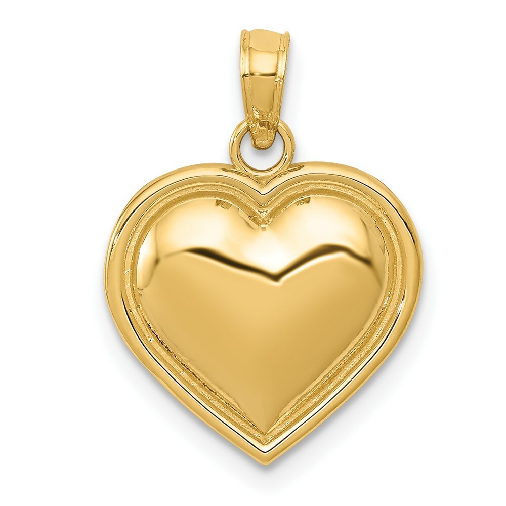 14K Yellow Gold Polished Heart Pendant