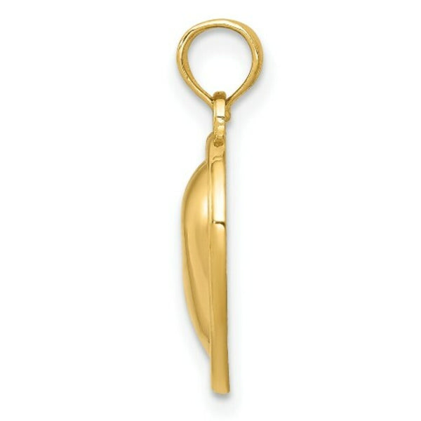 14K Yellow Gold Polished Heart Pendant