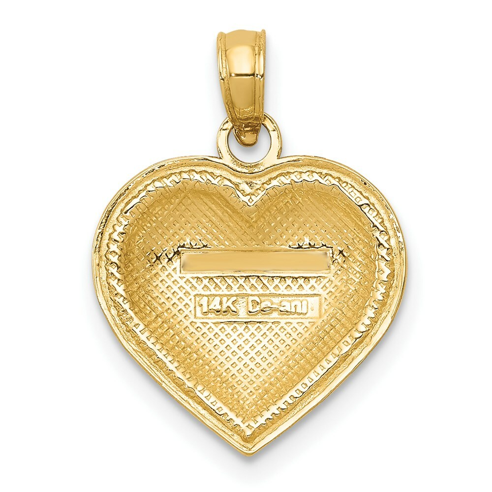 14K Yellow Gold Polished Heart Pendant