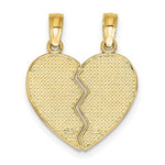 Load image into Gallery viewer, 14K Yellow Gold Break-Apart Keep Watch Over Me Heart Charm Pendant
