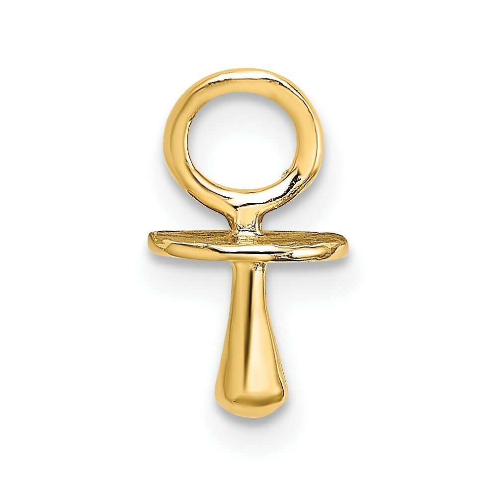 14K Yellow Gold Gold Polished 3-D Pacifier Charm Pendant