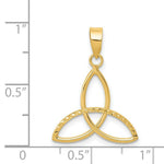 Load image into Gallery viewer, 14K Yellow Gold 3 Point Diamond Cut Open Star Pendant
