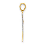 Load image into Gallery viewer, 14K Yellow Gold &amp; Rhodium Diamond Cut Tree Pendant
