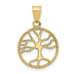 Load image into Gallery viewer, 14K Yellow Gold Polished Small Tree of Life in Round Pendant
