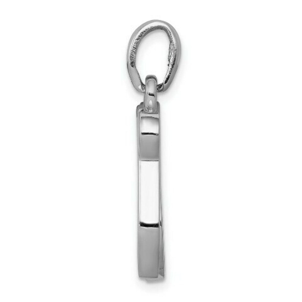14K White Gold Chai Life Pendant