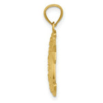 Load image into Gallery viewer, 14K Yellow Gold Polished &amp; Textured Moon &amp; Stars Pendant
