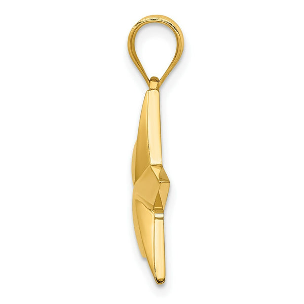 14K Yellow Gold Polished Star Pendant