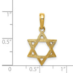 Load image into Gallery viewer, 14K Yellow Gold Star of David Pendant 26mm length
