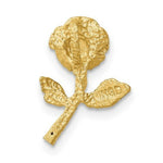 Load image into Gallery viewer, 14K Yellow Gold Satin &amp; Diamond-cut Rose Chain Slide
