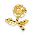 Load image into Gallery viewer, 14K Yellow Gold Satin &amp; Diamond-cut Rose Chain Slide
