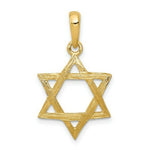 Load image into Gallery viewer, 14K Yellow Gold Star of David Pendant 24mm length
