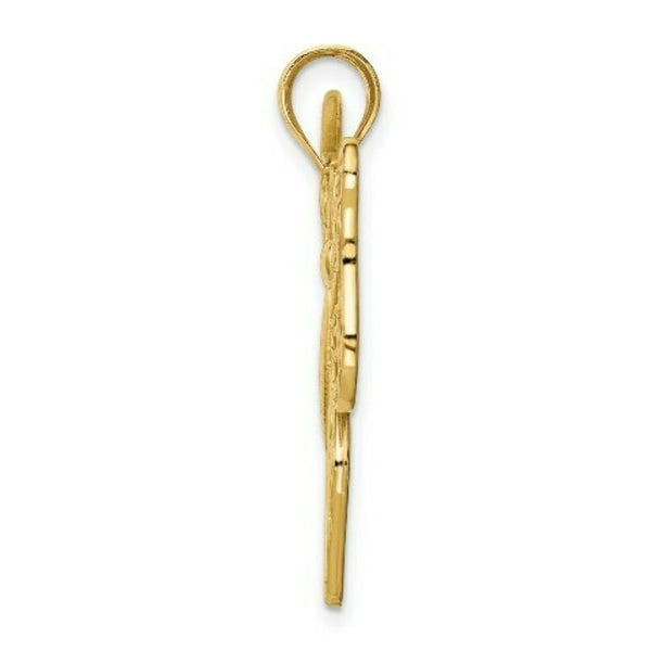 14K Yellow Gold Polished Large Butterfly Pendant