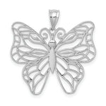 Load image into Gallery viewer, 14K White Gold Polished Large Butterfly Pendant
