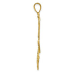 Load image into Gallery viewer, 14K Two-tone Gold Polished Diamond-cut Filigree Dragonfly Pendant
