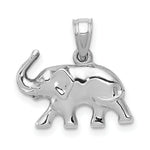 Load image into Gallery viewer, 14K White Gold Polished Elephant Pendant
