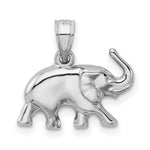 Load image into Gallery viewer, 14K White Gold Polished Elephant Pendant
