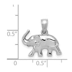 Load image into Gallery viewer, 14K White Gold Polished Elephant Pendant
