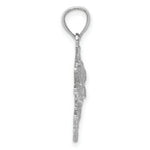 Load image into Gallery viewer, 14K White Gold Polished &amp; Textured Bass Pendant
