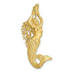 Load image into Gallery viewer, 14K Yellow Gold Polished &amp; Textured Mermaid Chain Slide Pendant
