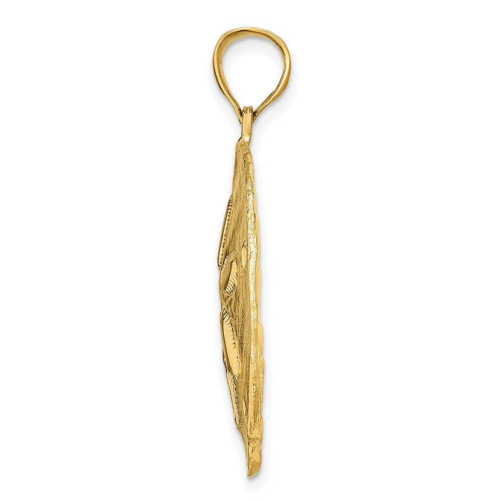14K Yellow Gold Sand Dollar Pendant