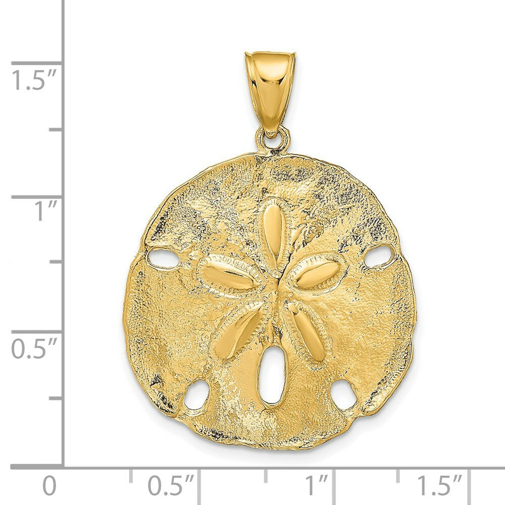 14K Yellow Gold Sand Dollar Pendant